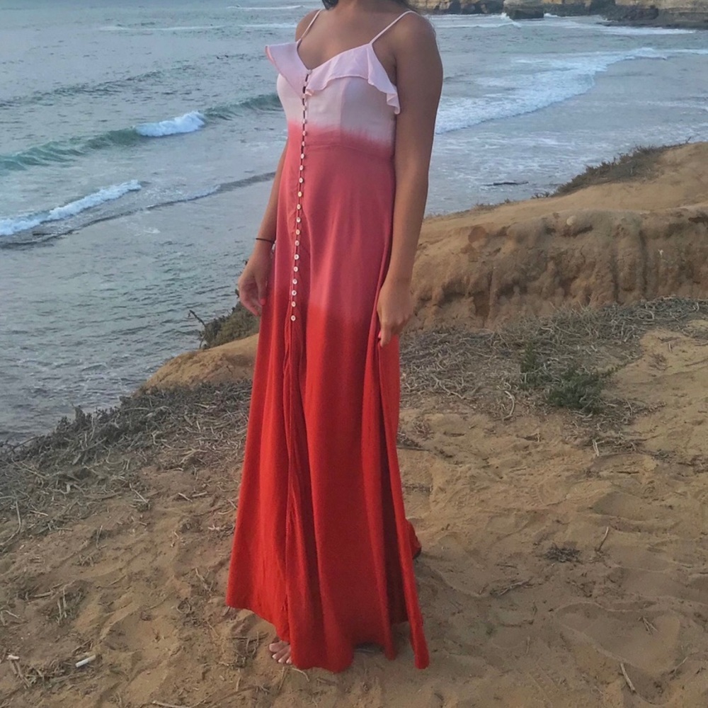 Ombré Pink Maxi Dress